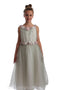 "Feathered Boa" Light Green Girls Dress, Ages 6-14 Years