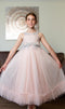 "Silver Mermaid Tail" Girls Dress in Pink, Ages 2- 10 Years